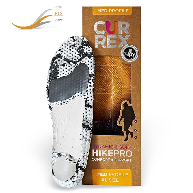 CURREX HikePro Sohle – Einlegesohlen zum Wandern für mehr Gefühl und Kontrolle – Mehr Spaß und Sicherheit mit Spezial Einlage