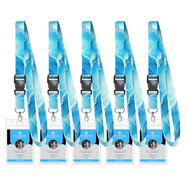 AVORAST 5 PACK CRUISE LANYARD FOR SHIP CARDS WITH MARBLE PATTERN CUTE CRUISE SHIP LANYARDS WITH WATERPROOF ID BADGE HOLDERS FOR KEYS, CARDS CRUISE ESSENTIALS FOR ALL CRUISE SHIPS 2026, BLUE
