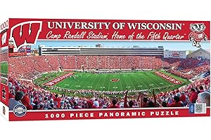 MasterPieces - 1000 Piece Jigsaw Puzzle, NCAA Washington Huskies, Panoramic Football Stadium View, Fun for Adults and Family