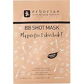Erborian BB Shot Sheet Mask with Ginseng, Pore Minimizing, Absorbs Excess Sebum, Pore Blurring and Moisturizing, Korean Skincare, For All Skin Types and Complexion
