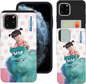 WiLLBee Compatible with iPhone 12 Pro Case/Compatible with iPhone 12 Case (6.1inch) Monsters University inc Slim Slider Cover : Card Slot Dual Layer Holder Bumper - Movie Boo