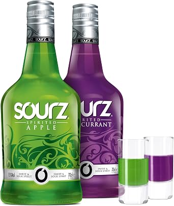 1 X Sourz Apple 0 7l 1 X Sourz Blackcurrant 0 7l 2 X Shot Glas Von