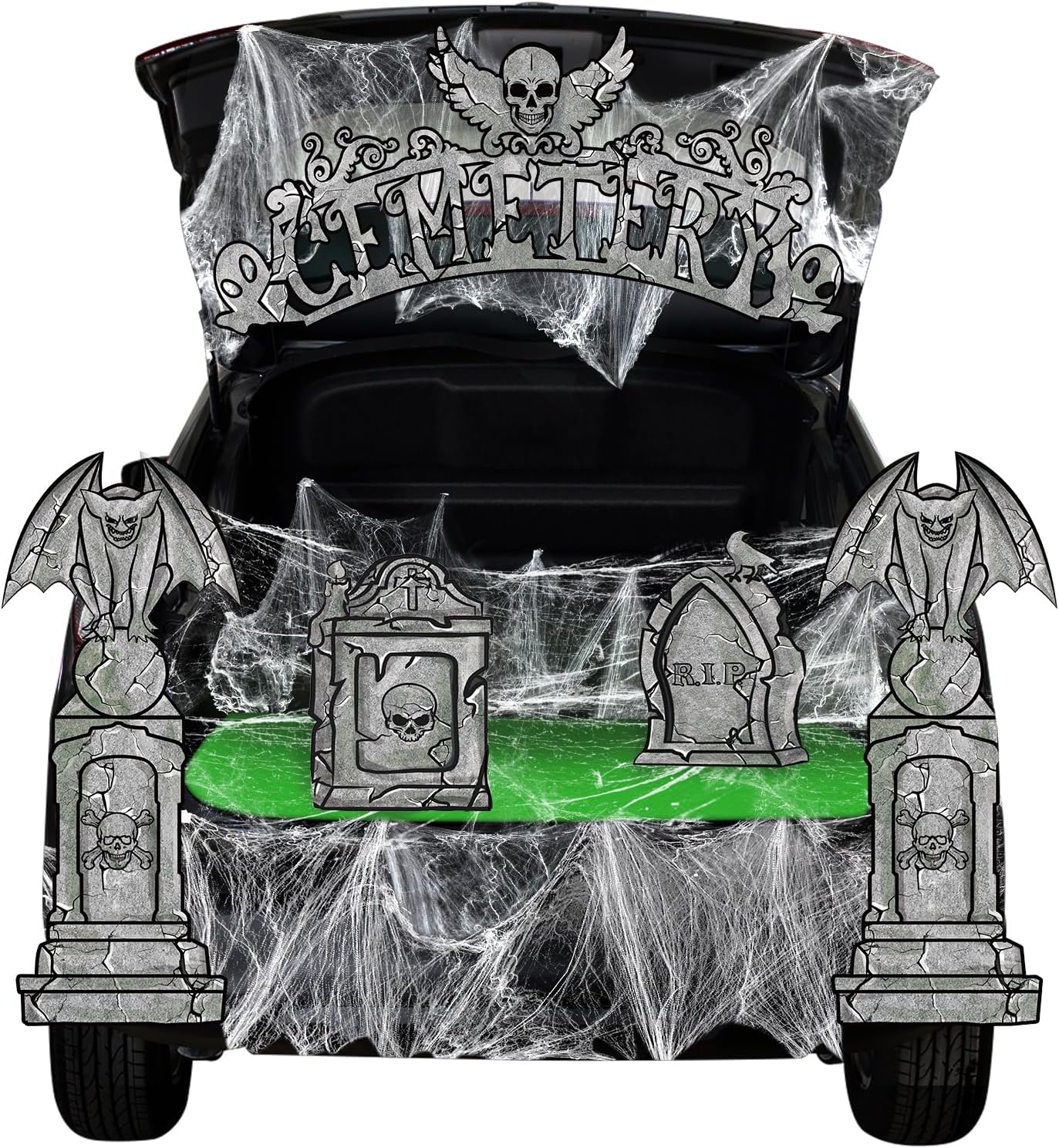 Garage Door Decorations - Trunk or Treat Car Decorations Kit,Halloween Car Decorations for SUV,Halloween Decor for Garage Door Entryway Archway