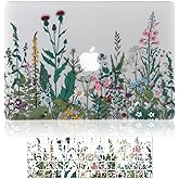 iDonzon Case for MacBook Pro 15 inch (A1990/A1707, 2019-2016 Release), 3D Effect Matte Clear See Through Hard Cover & Keyboard Cover Compatible Mac Pro 15.4 with Touch Bar Touch ID - Garden Flowers