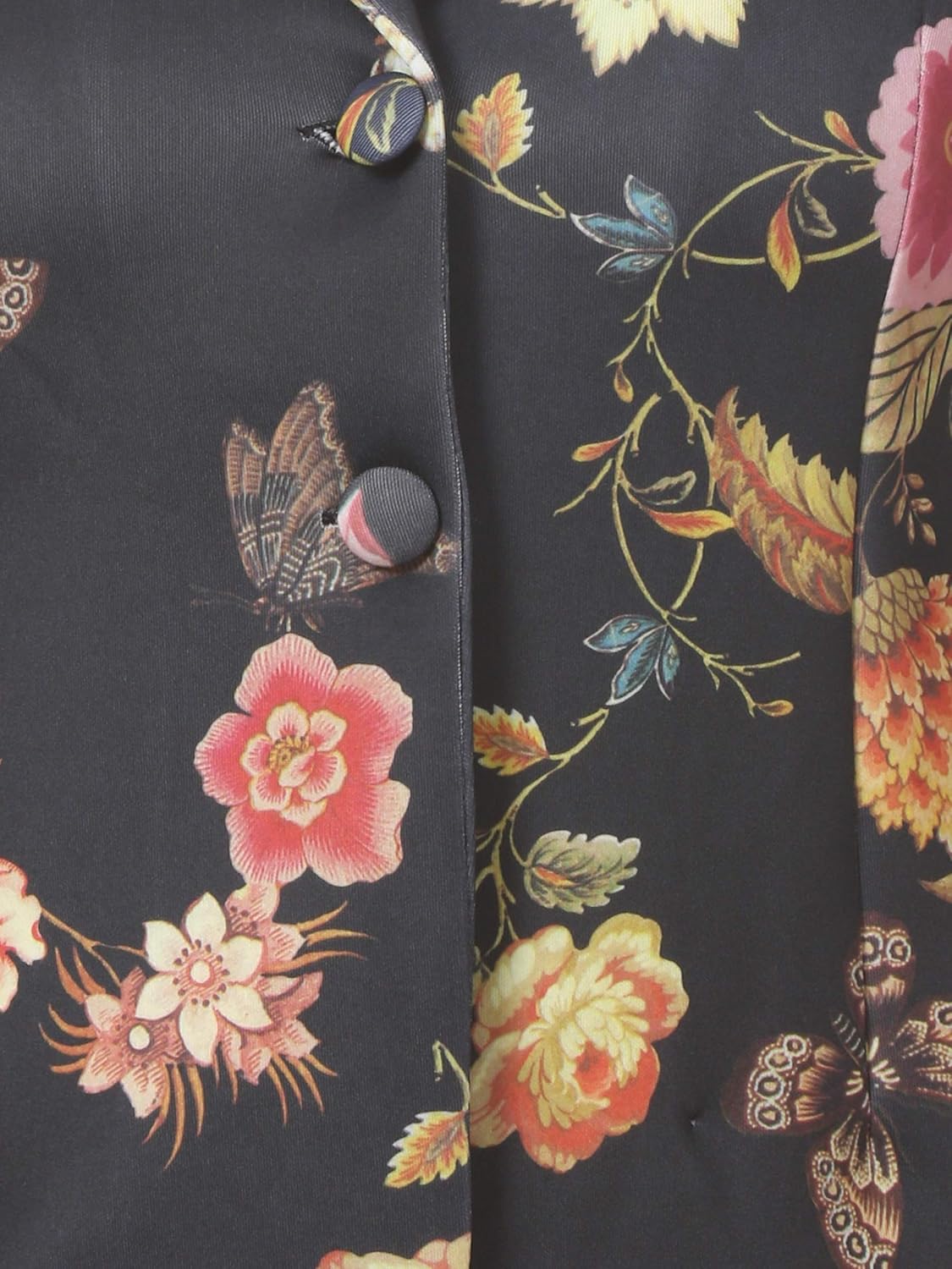 saadgi women's scuba floral printed blazer (blue, xx-large)