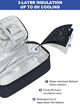 YOUSHARES Breastmilk Cooler Bag with Temperature Display Navy view 4