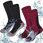 Jeyiour 2 Pairs Waterproof Socks Unisex Waterproof Breathable Outdoor Skiing Hiking Wading Fishing Socks for Men Women