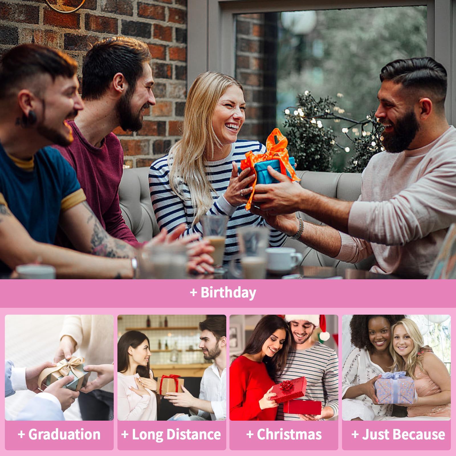 HIONXMGA 60PCS Pre-Written Friendship Messages in a Bottle, Cute Capsule Notes for Long Distance BFF Moving Away Gifts, Unique Bestfriend Birthday Gifts for Women Sister Bestie