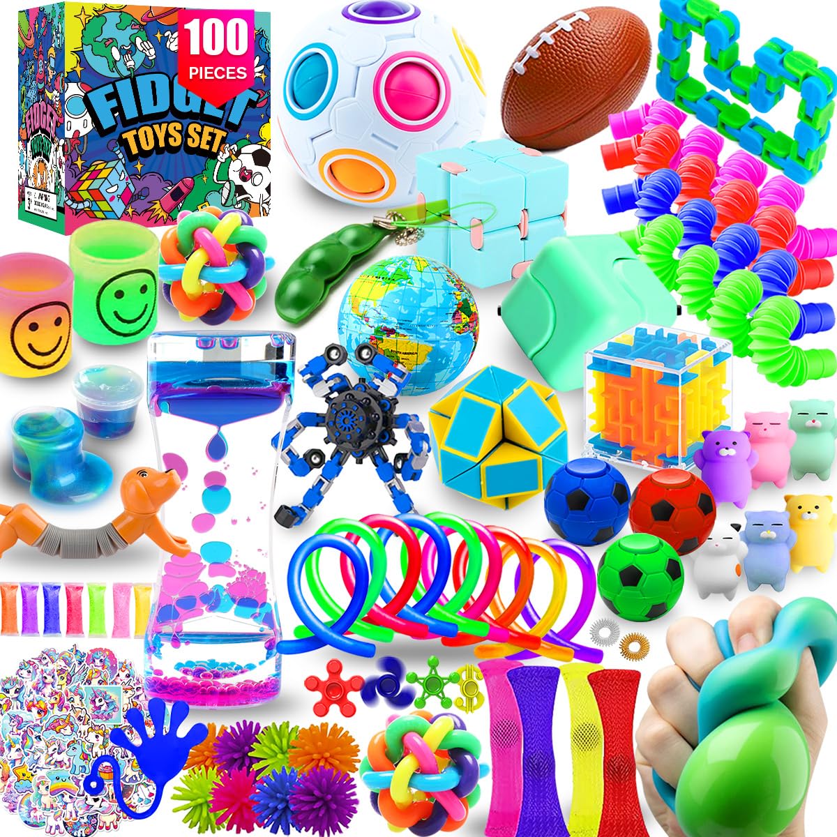 Lot De 2 Jouets Sensoriels à Picots Anti-Stress - Fidget Toys Pour Adultes Et Enfants, En PLA Écologique