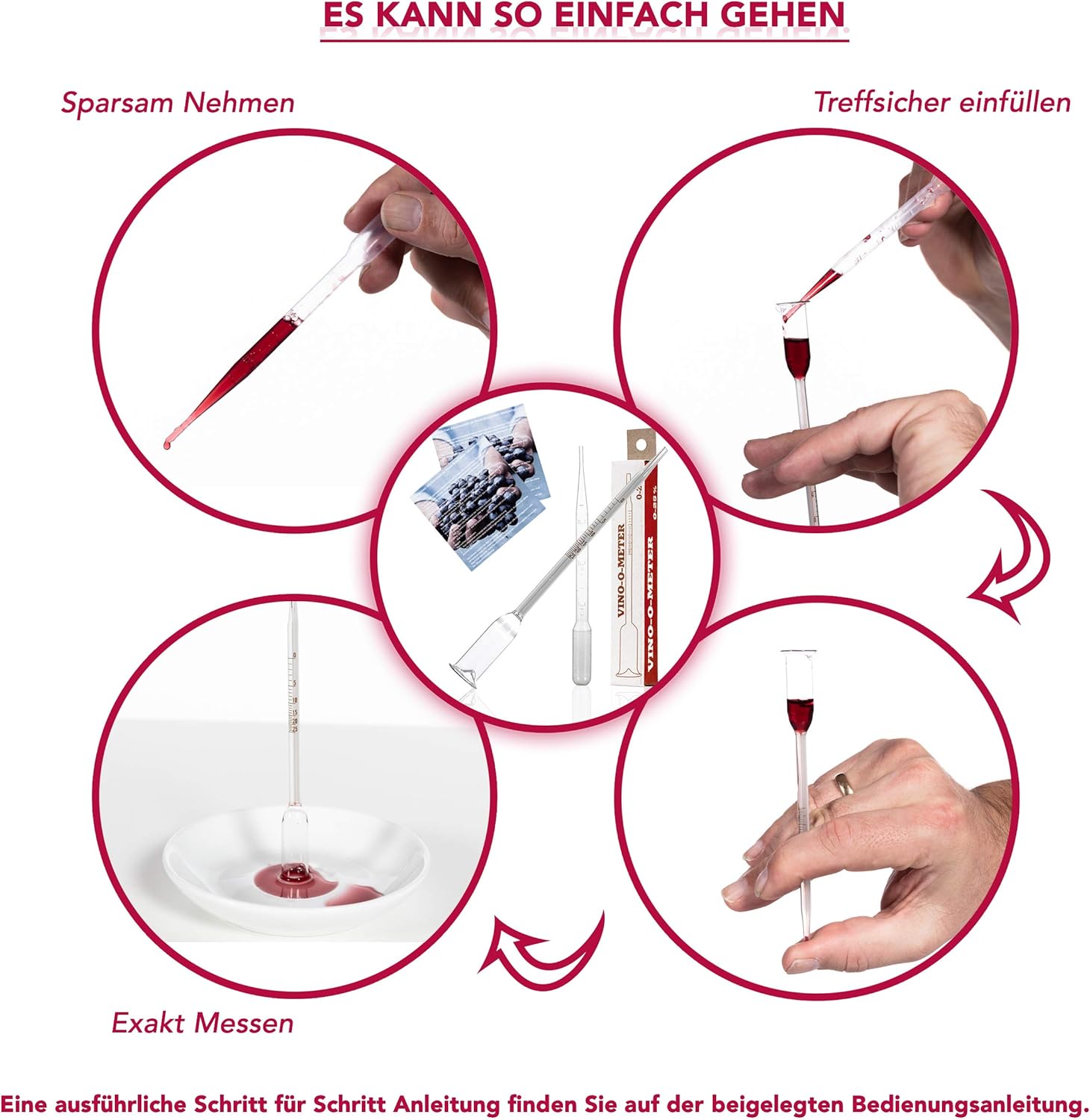 Alkoholmesser Fur Wein Maische Und Mosten Brauriese Vinometer Zum Messen Des Alkoholgehalt Von Wein Alkoholmessgerat Genaue Messung Von Selbstgemachten Alkoholischen Getranken Weinthermometer Gewerbe Industrie Wissenschaft Suenaacampo Com