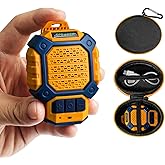 AMICROSS Wearable Bluetooth Speaker, IP56 Waterproof Clip On Wireless Portable Speaker with Clip-On and Built-in Mic for Hands-Free Music/Calls HD Audio for Outdoor/Gym/Work, Yellow