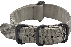 ArtStyle Watch Band with Ballistic Nylon Material Strap and High-End Black Buckle (Matte Finish Buckle)