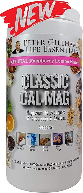 Amazon Com Classic Cal Mag Powder Raspberry Lemon Original 2 1 Formula 16 5oz 60 Servings Sleep Stress Aid For Muscle Relaxation Leg Cramps Bones Teeth Made In The Usa By Peter Gillham S Life Essentials Health