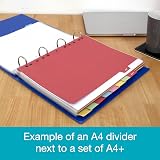 Elba A4+ Yellow 10 Part File Dividers 5 Pack for Binders Punched Pockets view 5