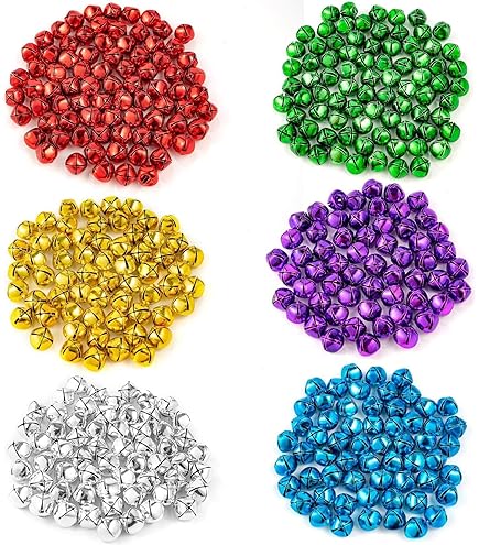 YGAOHF Small Jingle Bells, 1/2 Inch Silver Small Craft Bells Bulk, Christmas Bells For Crafts With Loud Sound For Christmas Party Decorations, DIY Crafts