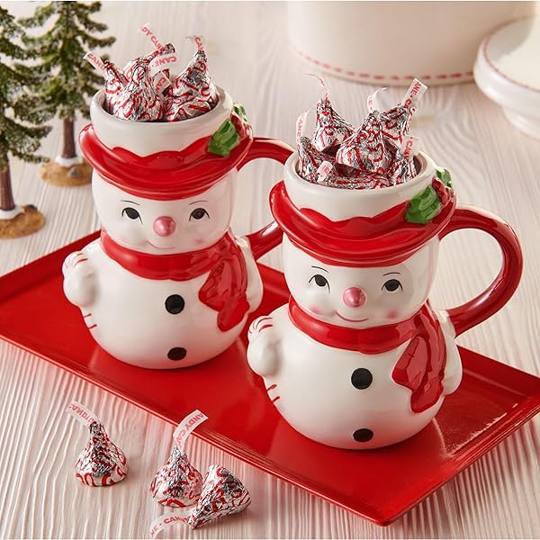 HERSHEY’S KISSES CANDY CANE FLAVORED, CHRISTMAS CANDY BULK BAG, 31.67 OZ