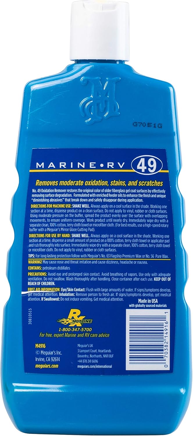 Meguiar's M4916 Marine/RV Heavy Duty Oxidation Remover, 16 Fluid Ounces: Automotive