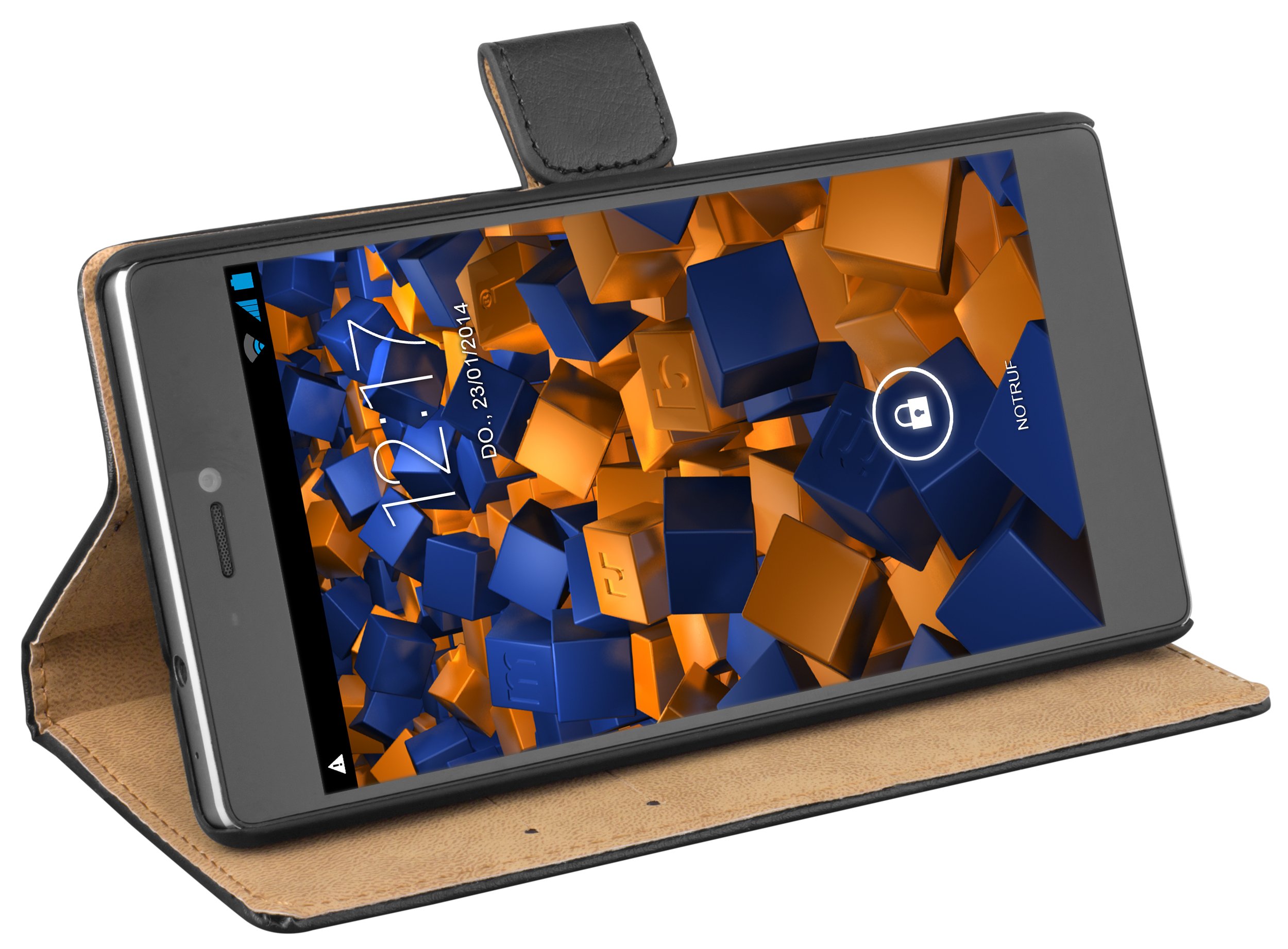 mumbi Book Style Leather Mobile Phone Case for Huawei P8