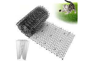 EATHEATY 13Ft x 12 Inch Scat Mat for Cats, Cat Scat Mat with Spikes, Anti-Cats Deterrent Mat, Pet Repellent Mat, Cat Digging Stopper Prickle Strip for Indoor Outdoor Sofa Furniture with Garden Staples