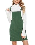Yeokou Womens Casual Corduroy Bib Knee Length