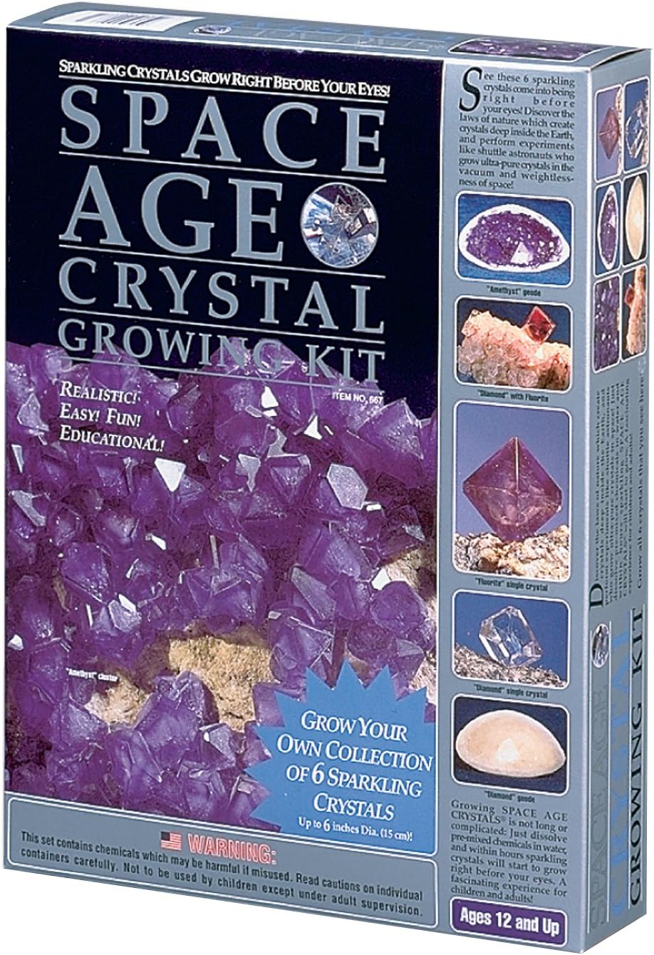Amazon Com Space Age Crystal Growing Kit 6 Crystals Amethyst And Diamond Toys Games