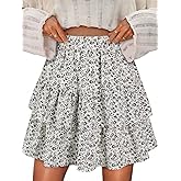 Berydress Ruffle Mini Skirts for Women 2025 High Waist Flowy Summer Vacation Casual Beach Boho Tiered Short Skirt