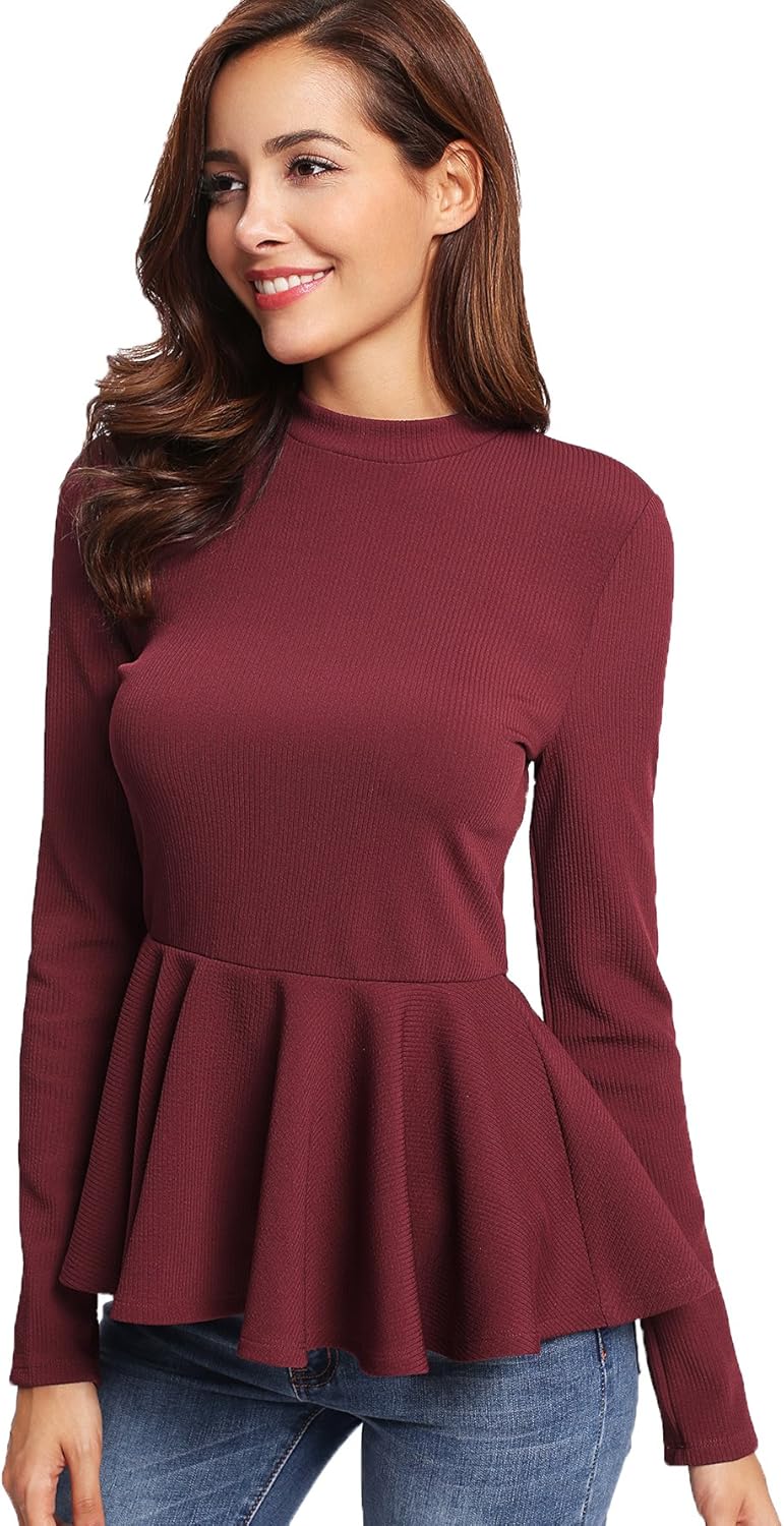 ribbed peplum top