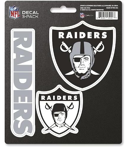Calcomanía De Vinilo Las Vegas Raiders - Para Coche, Camión O Ventana - Tamaño 8x1.5 Pulgadas - Color Blanco
