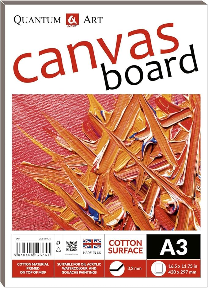 Quantum Art Cotton Canvas Board A3 Size 29.7X42 cm Amazon.co.uk