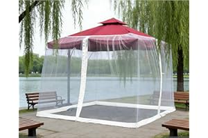 Patio Mosquito Netting 3M,Square Umbrella Mosquito Net, with Adjustable Rope and Double Zipper Door, Mosquito Netting Patio C