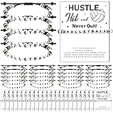 Huquary 24 Pcs Valentines Gift Volleyball Charm Bracelet Gifts with Cards Adjustable Braided Bracelet Volleyball Party Favors Inspirational Sport Accessories for Valentines Teams Player Women Birthday
