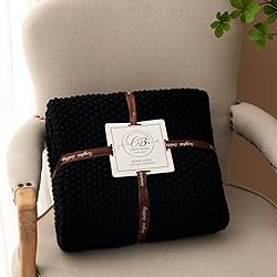 Longhui bedding Chunky Cable Knit Throw Blanket
