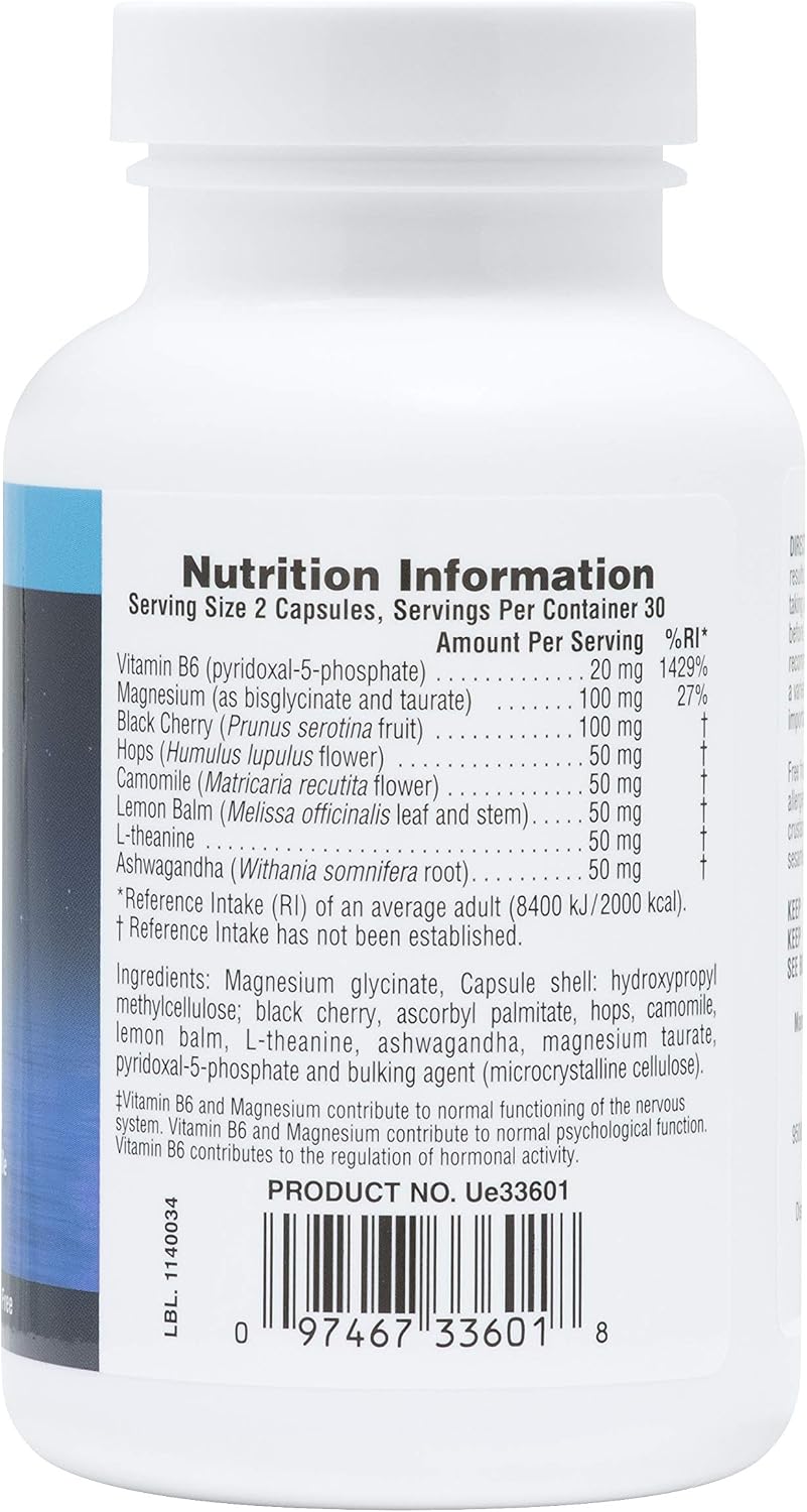 NaturesPlus Magnesium Night Time, Magnesium Glycinate and Taurate Supplement with L-Theanine, Ashwagandha, Lemon Balm, B6 - Image 3