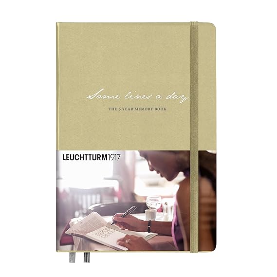 LEUCHTTURM1917 355275 Some Lines A Day, 5-Jahres-Buch, Medium (A5), Sand