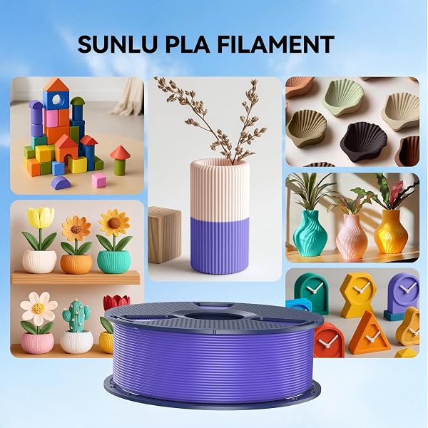 SUNLU 4KG PLA 3D PRINTER FILAMENT BUNDLE, NEATLY WOUND PLA FILAMENT 1.75 MM, DIMENSIONAL ACCURACY +/- 0.02MM,GOOD VACUUM PACKAGING FILAMENTS,4KG IN TOTAL,1KG PER SPOOL,4WHITE