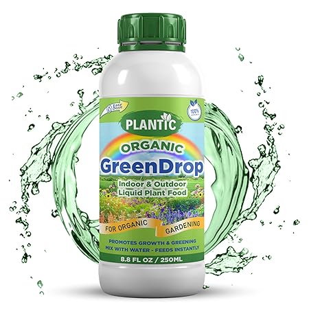 PLANTIC GreenDrop Organic Liquid Fertilizer for Plants Bio Fertilizer for All Indoor and Outdoor Plants Garden - 250 ml