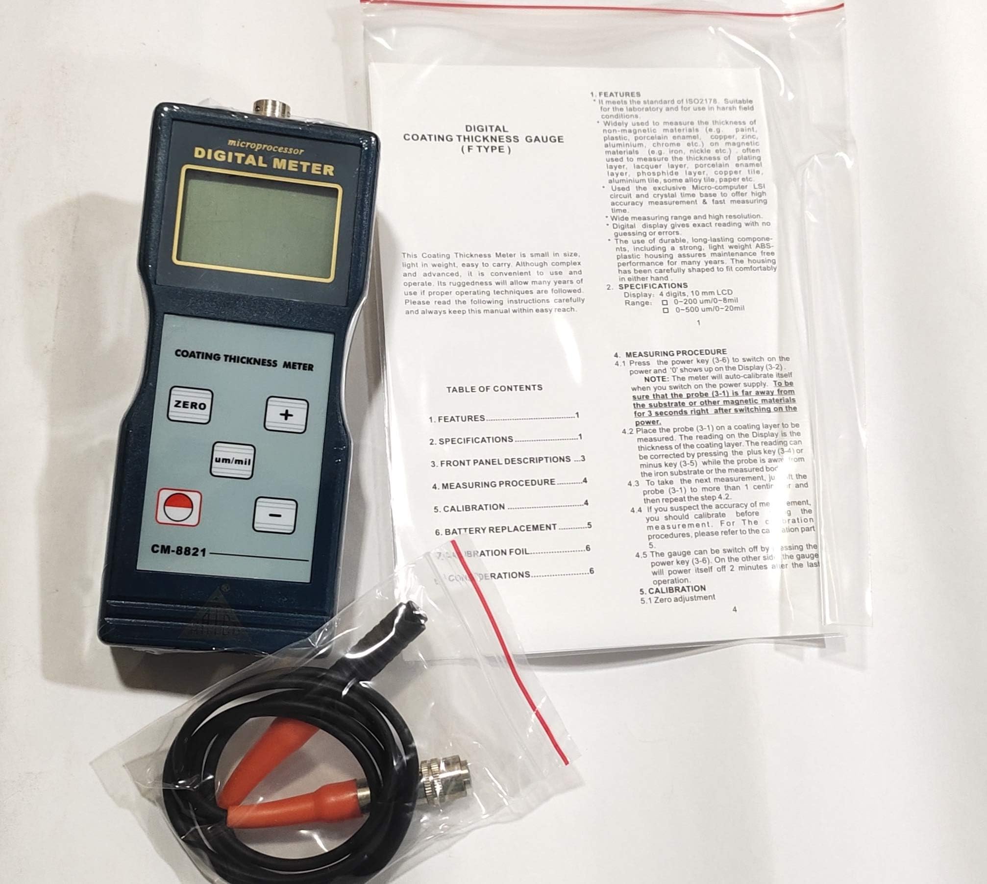 Mextech CM-8821 Coating Thickness Meter