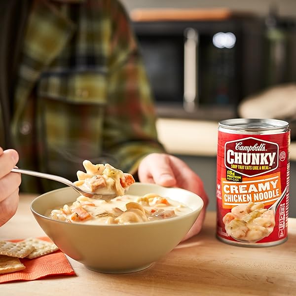 CAMPBELL’S CHUNKY SOUP, CREAMY CHICKEN NOODLE SOUP, 18.8 OZ CAN