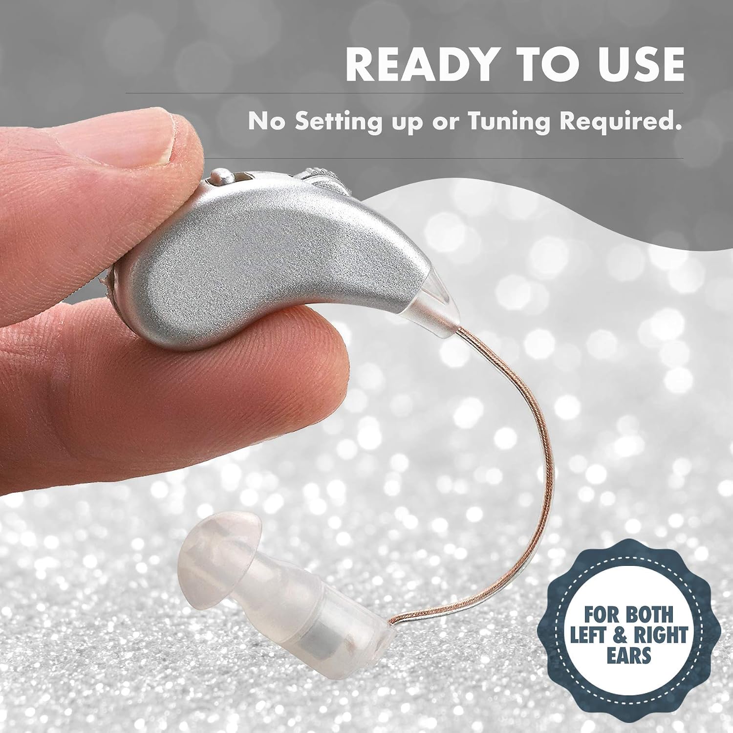 Rechargeable Digital Sound Enhancers, Pair with USB Charging Dock - Image 3