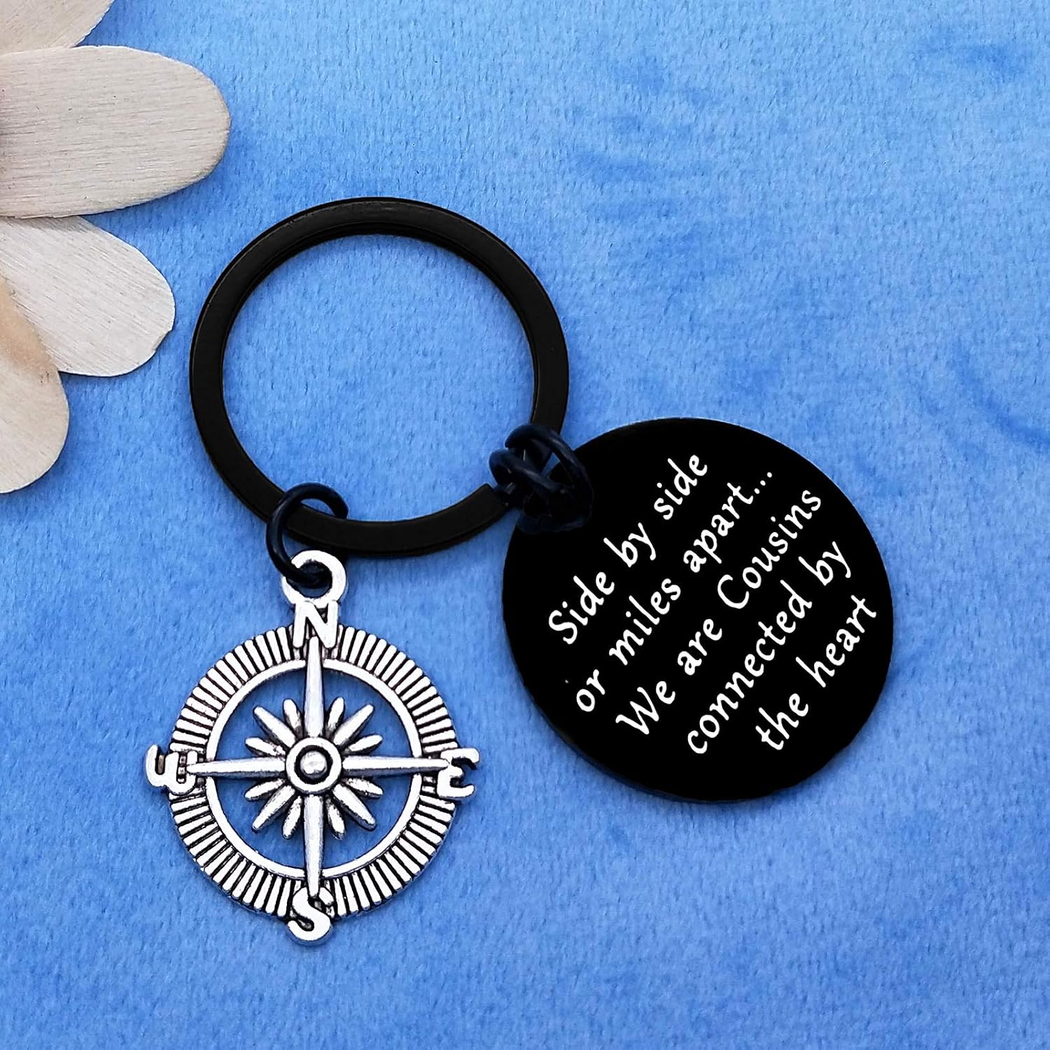 Cousins Gift Keyring Best Friends Gift We are Cousins Connected by The Heart Keychain Cousin Gifts for Cousins Christmas Birthday Gifts for Cousins Family Long Distance Present Key Ring - Image 5