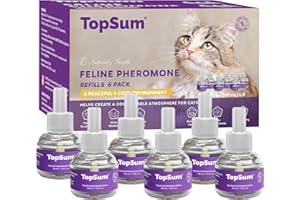 TopSum Cat Calming Diffuser Refill: 6 Refills Top Value Pack Cat Pheromones Calming Diffuser Refill – VHP Registered NN.Z4H1 