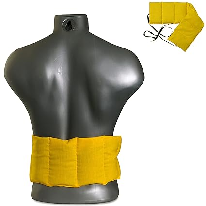 Cojín térmico para la espalda con siete compartimientos y cintas ...