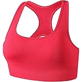 TomTiger Sports Bras for Women High Impact Racerback Removable Padded Seamless Yoga Workout Activewear Bra