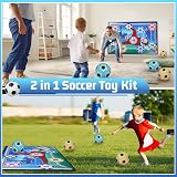 VATOS Football Ball Game Set for Kids Indoor Outdoor with Goals and Balls view 2