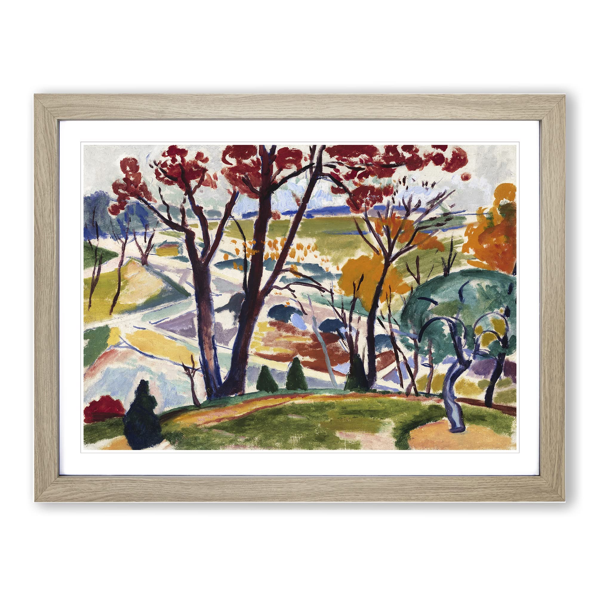 Huntingdon Valley By Henry Lyman Sayen Classic Painting Framed Print | A3 Oak Framed Wall Art | Ready to Hang | Classic Landscape Picture | Living Room Bedroom Lounge Office