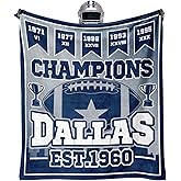Blanket for Dallas, Fans Gifts for Dallas, Football Stuff for Women, Football Gifts for Men, 60"x50" Blankets Throws Lightweight Soft Flannel