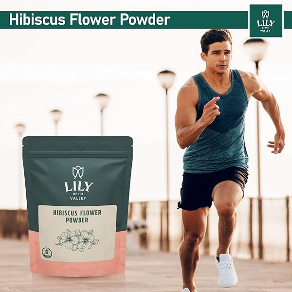 LILY OF THE VALLEY HIBISCUS FLOWER POWDER – GROUND HIBISCUS SABDARIFFA – IDEAL FOR COOKING, BAKING, TEA, SMOOTHIE – VEGAN & GLUTEN-FREE – RESEALABLE POUCH (16OZ, 453G)- PACKAGE MAY VARY