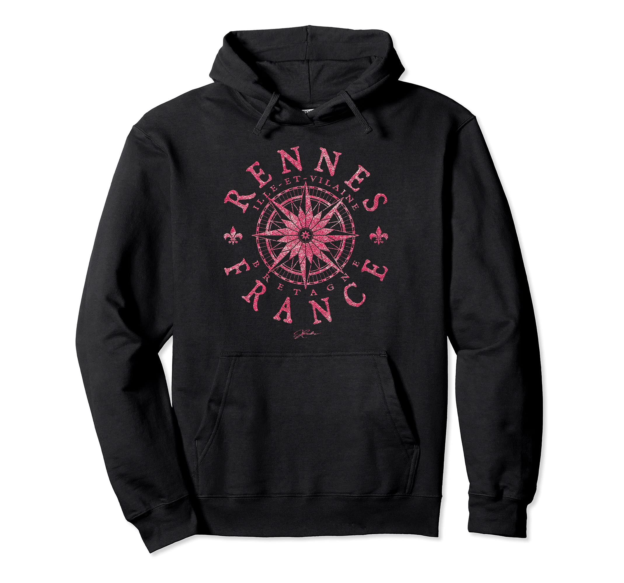 JCombs: Rennes, Brittany, France, Compass Rose Pullover Hoodie