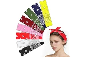 Morcheiong 8/16 Pcs Bandanas Paisley Bandana Head Scarf Headband Handkerchiefs for Men Women Boy Girls