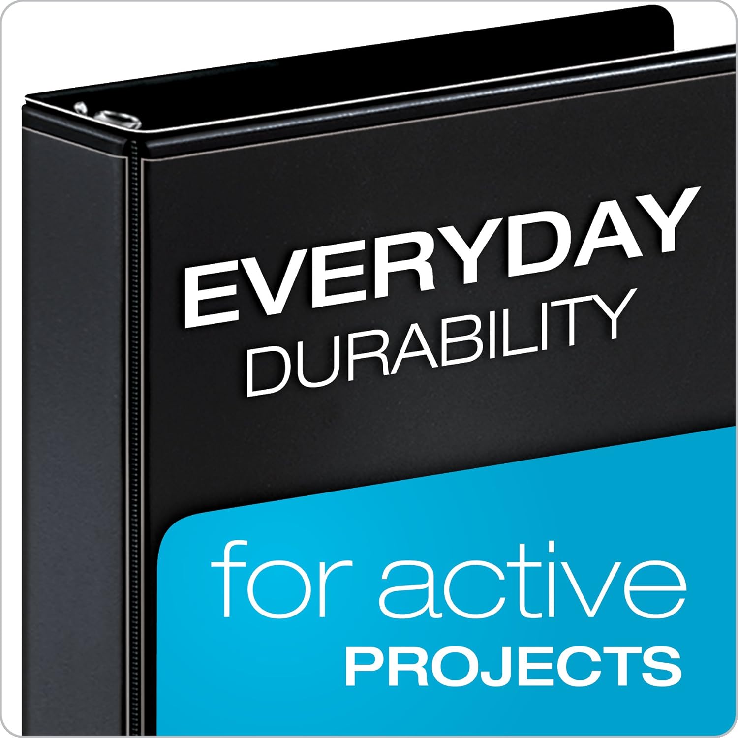 Cardinal Economy 3 Ring Binder, 1 Inch, Presentation View, Black, Holds 225 Sheets, Nonstick, PVC Free, 4 Pack of Binders (79512) : Office Products